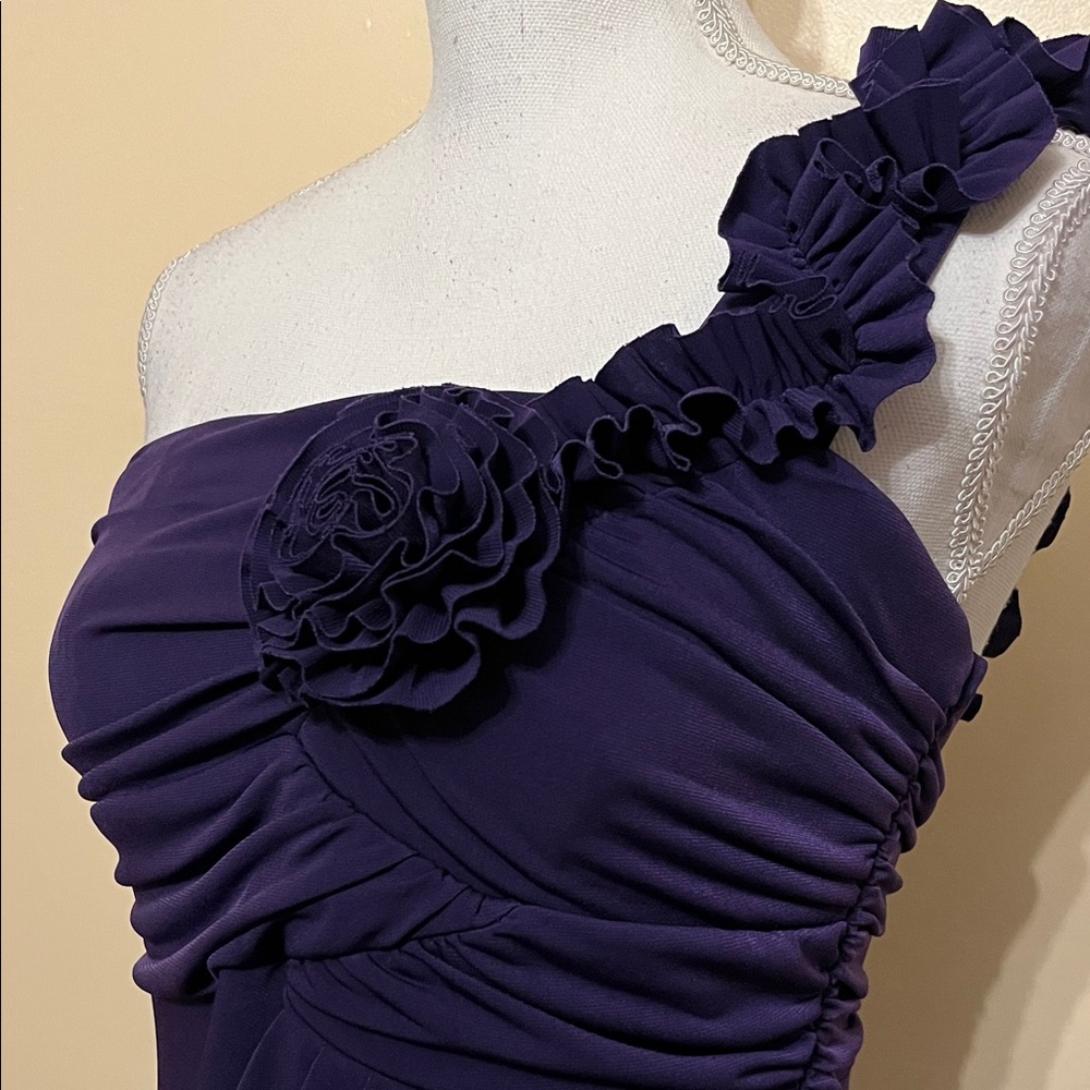 En Focus Studio One Shoulder Ruched Formal Cocktail Evening Dress - Picture 2 of 10